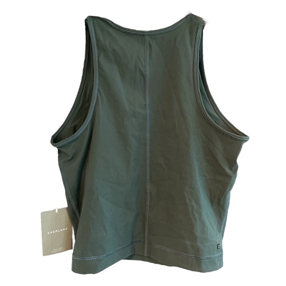Everlane The Perform Tank Cropped Tank Top Dark Green Size Small - Picture 2 of 6